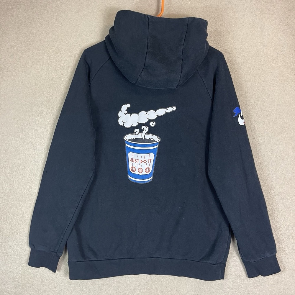 Jordan Hoodie Mens L Seoul Coffee Graphic Black Pullover Jordan Brand EUC
